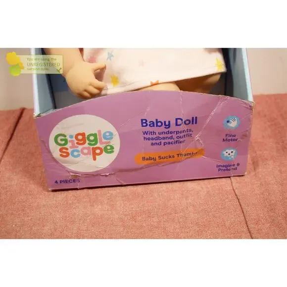 Gigglescape 14" Girl Baby Doll - Blonde Hair + Blue Eyes - Picture 5 of 10